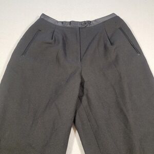Vintage Valerie‎ Stevens Petites Evening Wool Pants Black Size 8P High Waist